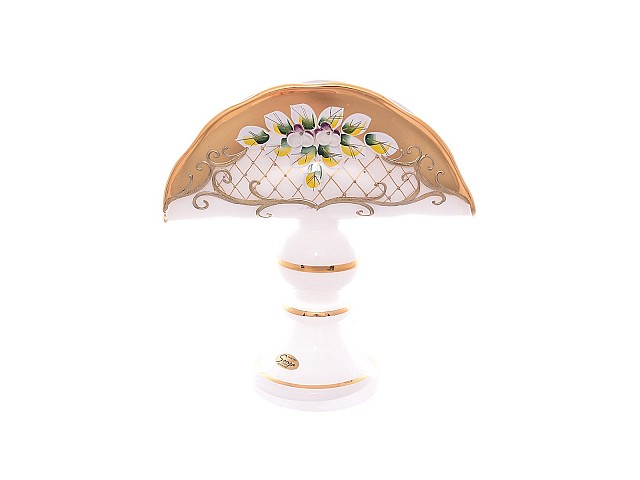 Салфетница 20 см на ножке Лепка Белая S-A Sonja Czech Republic