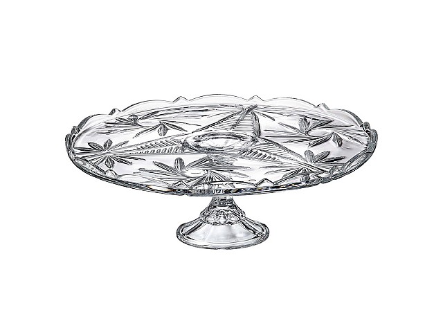 Тарелка для торта на ножке Pinwheel Crystalite Bohemia 31 см