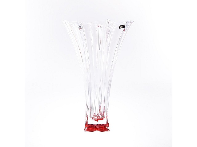 Ваза для цветов Florale красная Crystalite Bohemia 36 см