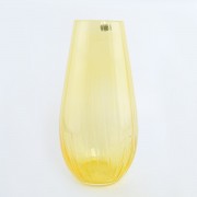 Ваза для цветов 30 см желтая Waterfall Crystalite Bohemia
