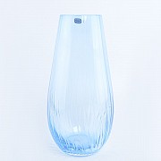 Ваза для цветов 30 см голубая Waterfall Crystalite Bohemia