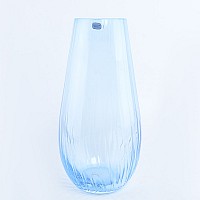 Ваза для цветов 30 см голубая Waterfall Crystalite Bohemia