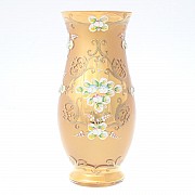 Ваза 30 см Лепка золотая E-V Bohemia Crystal