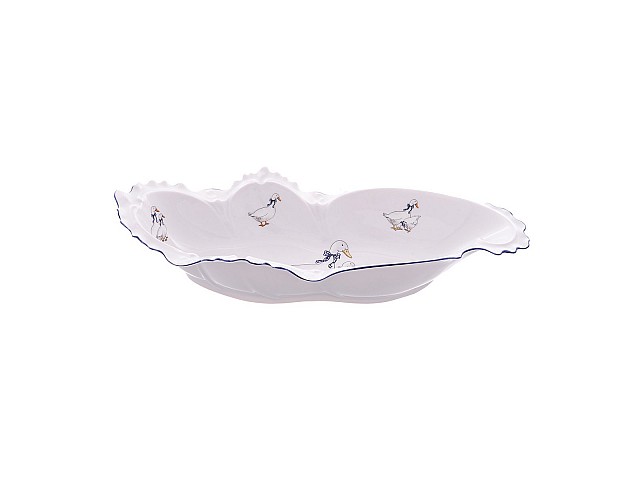 Салатник овальный 30 см Гуси Корона Queens Crown