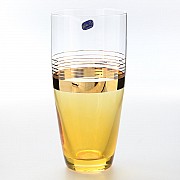 Ваза для цветов Bohemia Crystal 25 см желтая