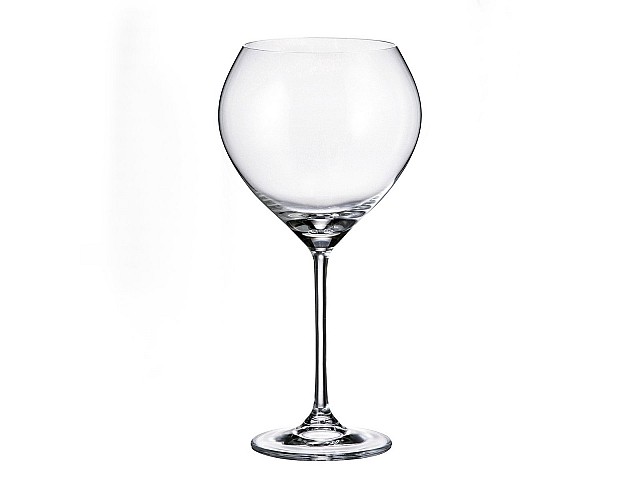 Набор бокалов для вина 190 мл Виктория Версаче Стразы розовые камни R-G фон Bohemia 6 шт