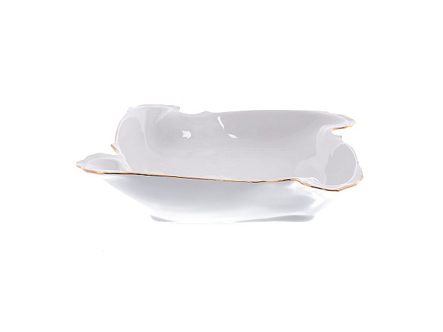 Блюдо фигурное квадратное 24 см Белый узор Корона Queens Crown