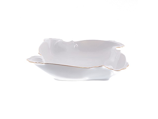 Блюдо фигурное квадратное 27 см Белый узор Корона Queens Crown