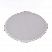 Блюдо овальное 37 см Белый узор Корона Queens Crown