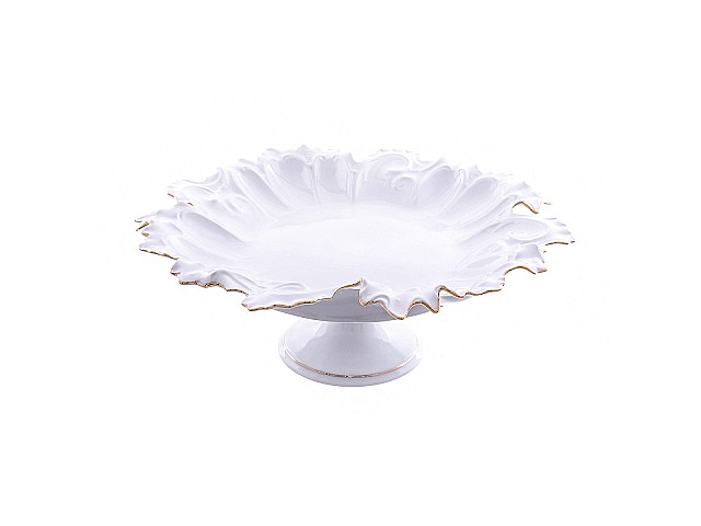 Блюдо круглое Белый узор Корона Queens Crown 35 см