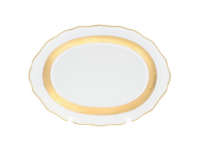 Блюдо овальное 36 см Мария Луиза Матовая полоса Carlsbad