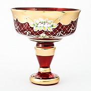 Конфетница 24 см Bohemia Лепка Гранат B-L