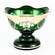 Конфетница Bohemia Crystal 20 см зеленая