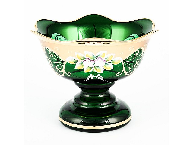 Конфетница Bohemia Crystal 20 см зеленая Конфетница Bohemia Crystal 20 см зеленая
