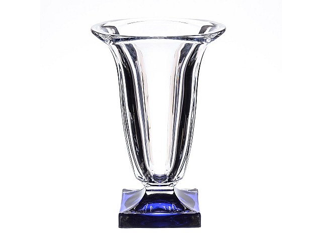Ваза для цветов 29 см синяя Magma Crystalite Bohemia