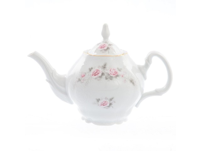 Чайник 0,7 л Бернадотт Серая роза золото