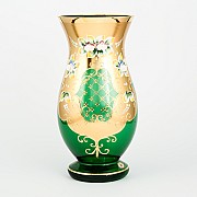 Ваза для цветов И-В зеленая Bohemia Crystal 25 см