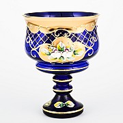 Конфетница Bohemia Crystal 12 см И-В синяя