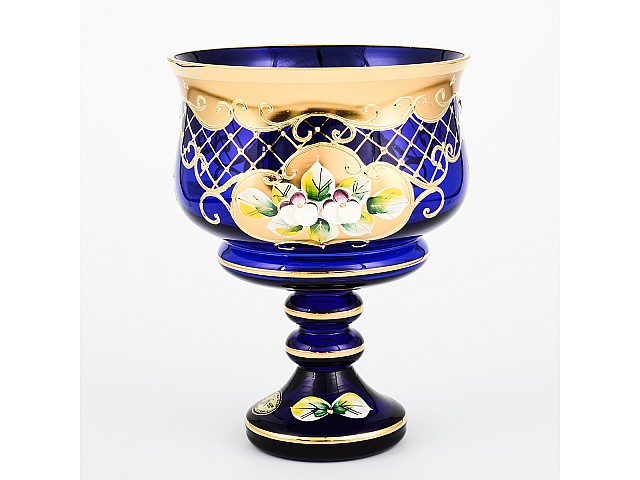 Конфетница Bohemia Crystal 12 см И-В синяя