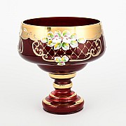 Конфетница 16 см Лепка Гранат S-A Bohemia Crystal