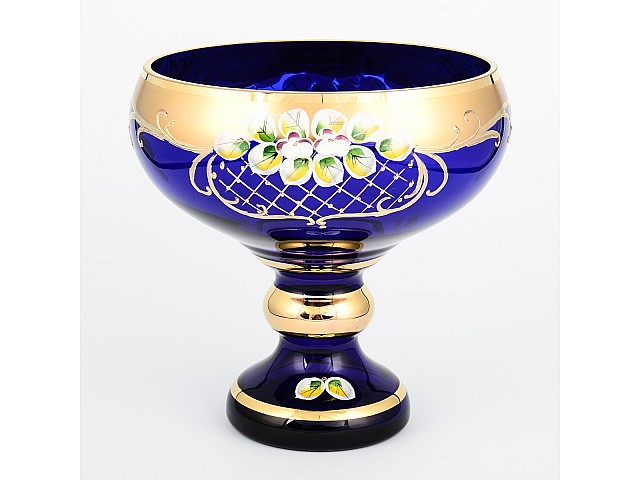 Конфетница Лепка Синяя S-A Bohemia Crystal 21 см Конфетница Лепка Синяя S-A Bohemia Crystal 21 см