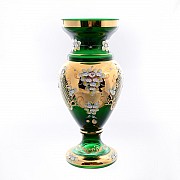 Ваза для цветов 50 см Bohemia Лепка Синяя E-V