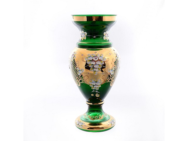 Ваза для цветов 50 см Bohemia Лепка Синяя E-V