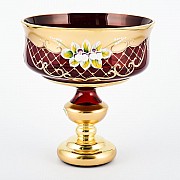 Конфетница 17 см Bohemia Crystal Лепка гранат B-L