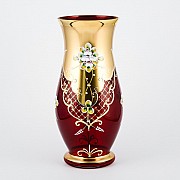 Ваза для цветов Лепка Красная B-L Bohemia Crystal 35 см