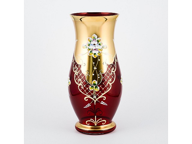 Ваза для цветов Лепка Красная B-L Bohemia Crystal 35 см