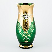 Ваза для цветов Лепка Зеленая B-L Bohemia 30 см