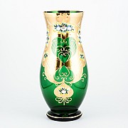 Ваза для цветов И-В зеленая Bohemia Crystal 40 см
