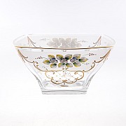 Фруктовница 26 см белая U-R фон Bohemia Crystal