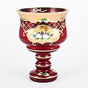 Конфетница Bohemia Crystal 12 см И-В красная