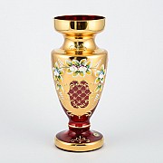 Ваза для цветов И-В красная Bohemia Crystal 25 см