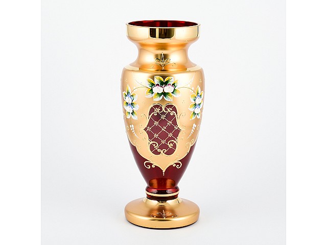 Ваза для цветов И-В красная Bohemia Crystal 30 см