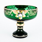 Конфетница Смальта зеленая Star Crystal 16 см