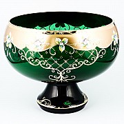 Фруктовница Bohemia Crystal 33 см И-В зеленая