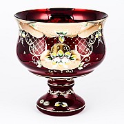 Фруктовница И-В красная Bohemia Crystal 26 см