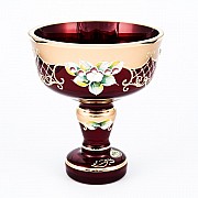 Конфетница Bohemia Crystal 13 см красная