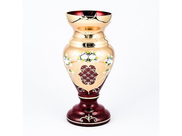 Ваза для цветов И-В красная Bohemia Crystal на ножке 25 см Ваза для цветов И-В красная Bohemia Crystal на ножке 25 см