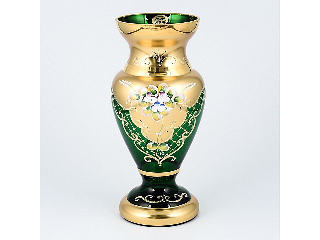 Ваза для цветов 26 см Лепка Bohemia Зеленая B-L