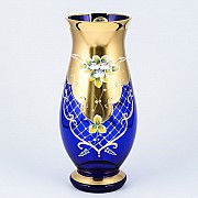 Ваза для цветов Лепка Синяя B-L Bohemia 26 см