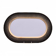 Блюдо овальное 36 см Falkenporzellan Rio black gold