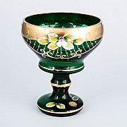 Конфетница 13 см Лепка зеленая Star Crystal 23638