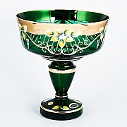 Конфетница 20 см Зеленая Star Crystal 23652