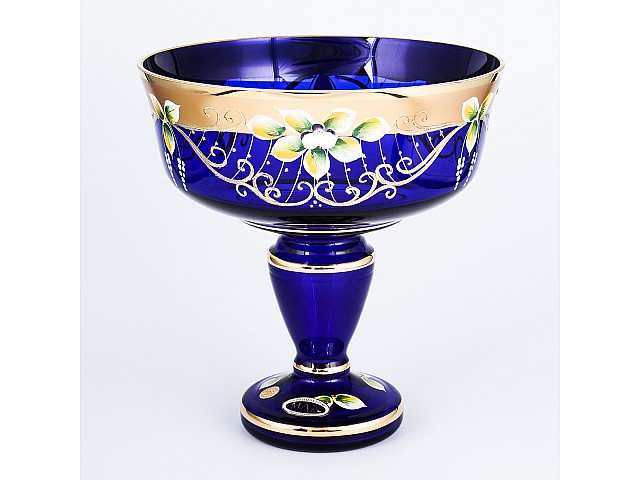 Конфетница Лепка синяя Star Crystal 20 см 23656 Конфетница Лепка синяя Star Crystal 20 см 23656