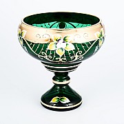 Конфетница 16 см Лепка зеленая Star Crystal 23681