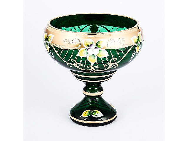 Конфетница 16 см Лепка зеленая Star Crystal 23681