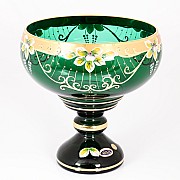 Фруктовница Лепка зеленая Star Crystal 26 см 23683